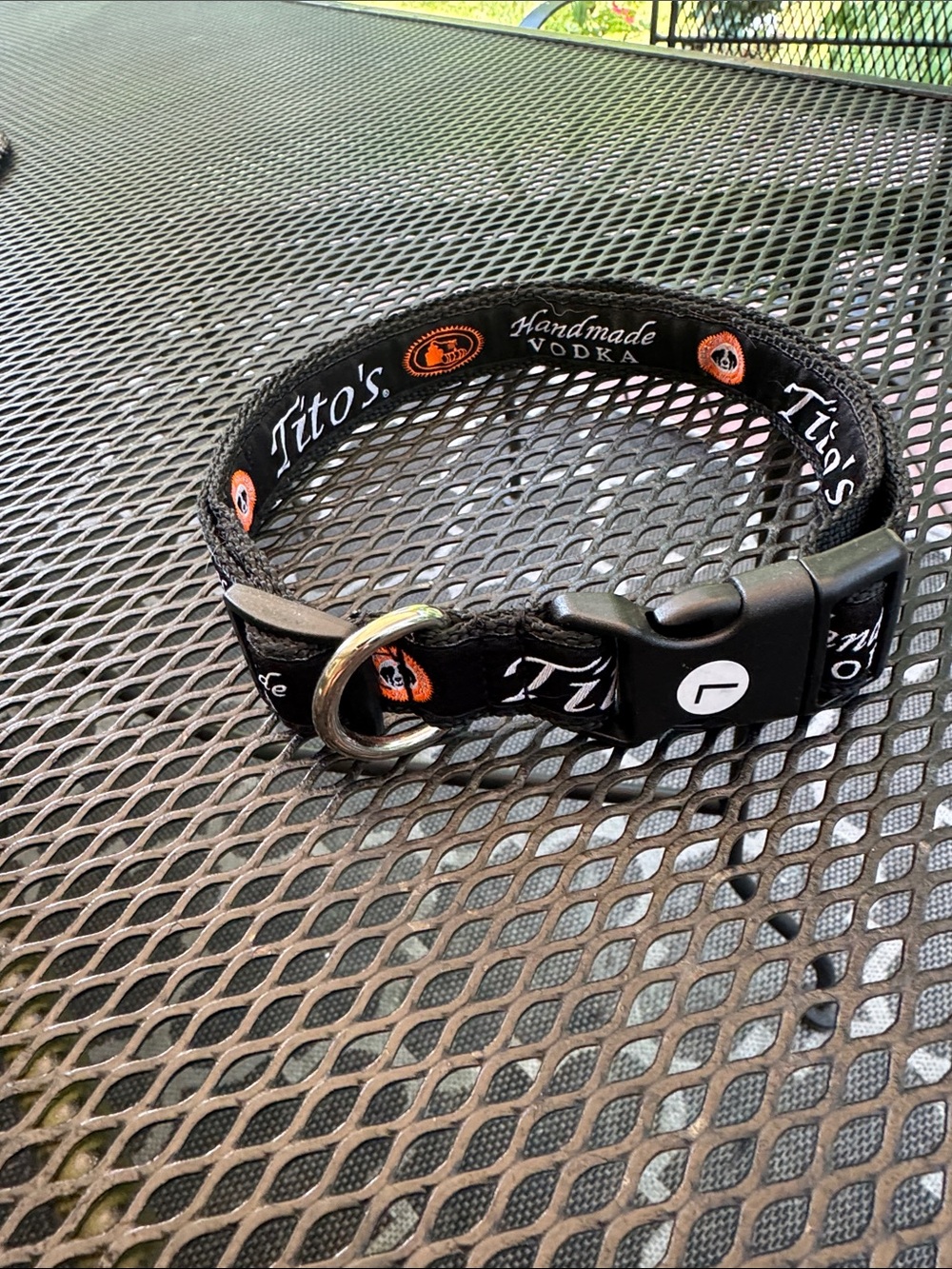 Black Branded Adjustable Dog Collar